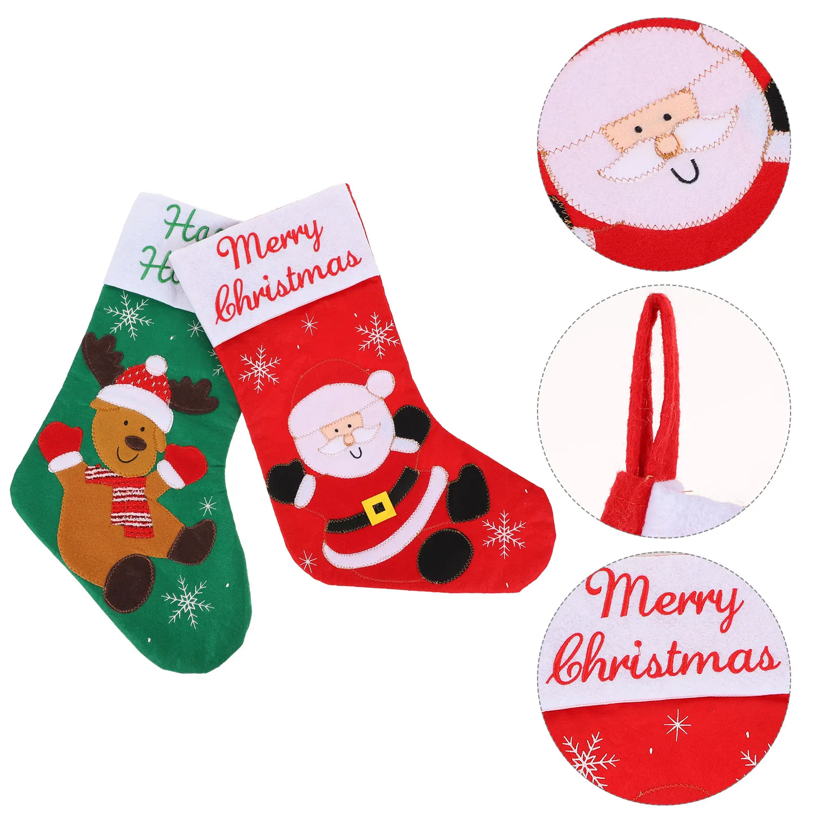 

Decor Christmas Stocking Pendant Holiday Stockings Gift Bag Elder Xmas Ornaments