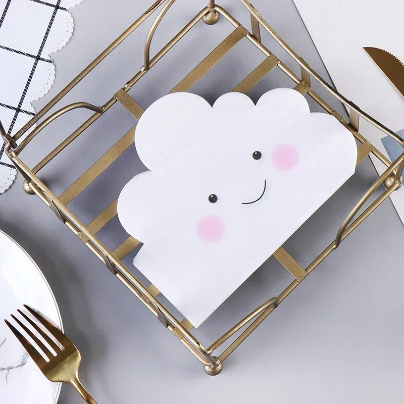 Cute Cloud-shaped Paper Towels Color Napkins Printed Facial Tissue Shaped Party Paper Towels Paper Towel Napkins for Decoupage