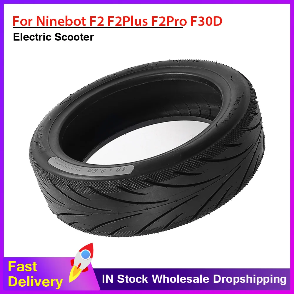10x2.5 Tubeless Tires For Segway Ninebot KickScooter F2 F2Plus F2Pro F30D F40D Electric Scooter Front Rear Wheel Tire Parts