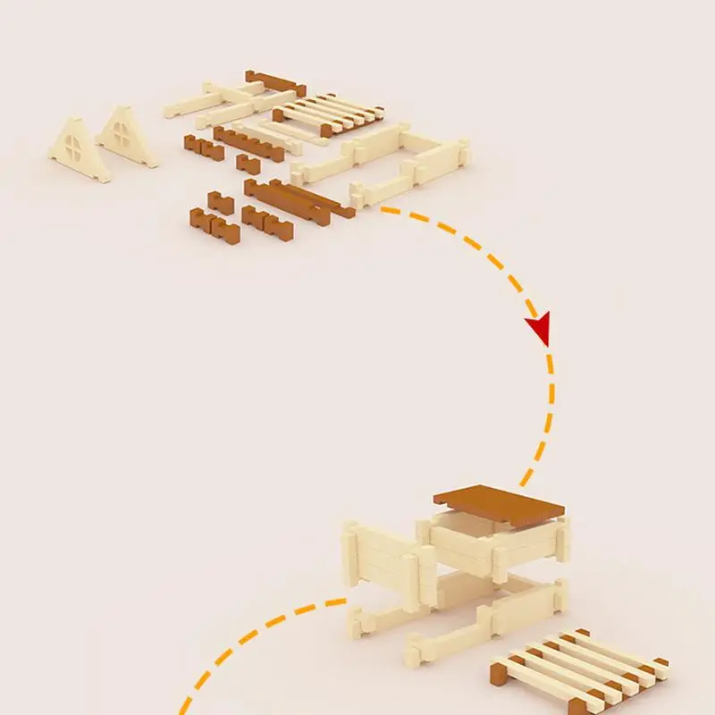 Blocchi di legno per bambini dai 4 ai 8 anni Mortasa e tenone Building Blocks Giocattoli Set di blocchi di legno Blocchi per bambini Giocattoli da costruzione per bambini