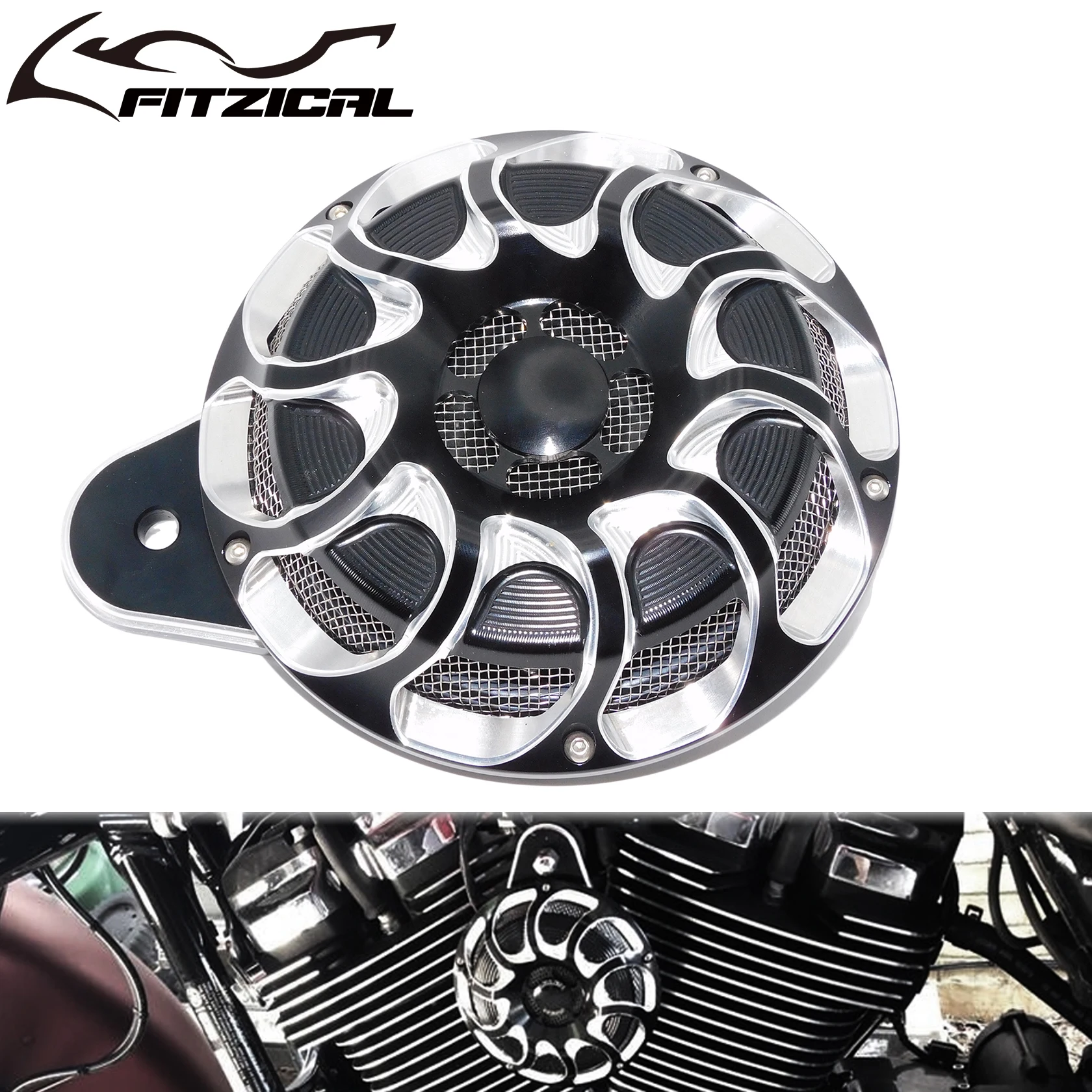 Motorcycle CNC Horn Speaker Cover Assembly Aluminum For Harley Touring Road King Street Road Glide 1991-17 Sportster XL 2007-Up