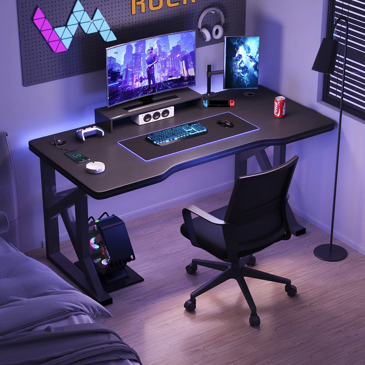 E-sports Table Bedroom Table Workbench Dormitory Household Simple Chair Bed Desk Study