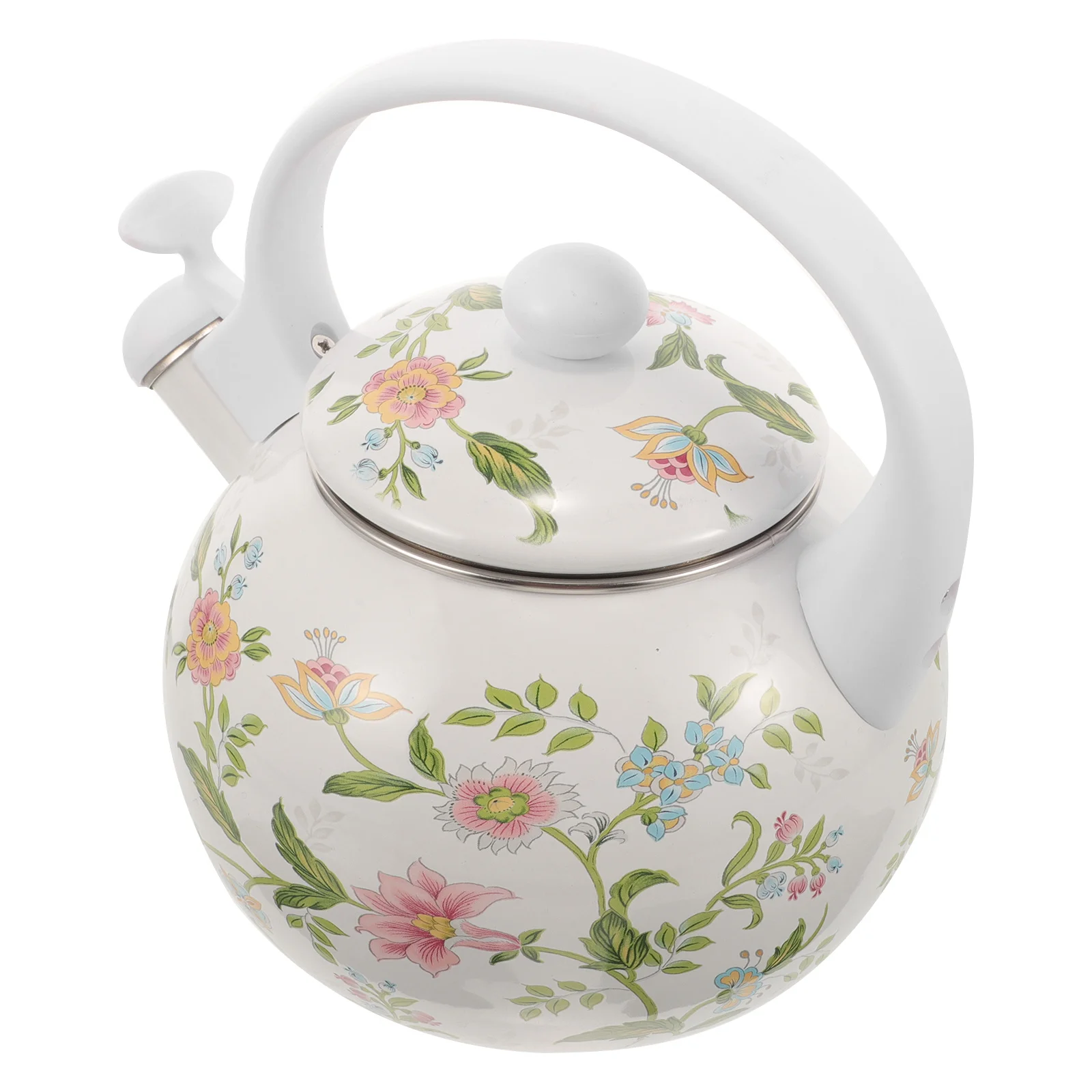 

Tea Kettle Stovetop Enamel Coated Heavy Duty Kettle for Hot Water Brewing Tea Smooth Finish Dishwasher Safe Modern Look