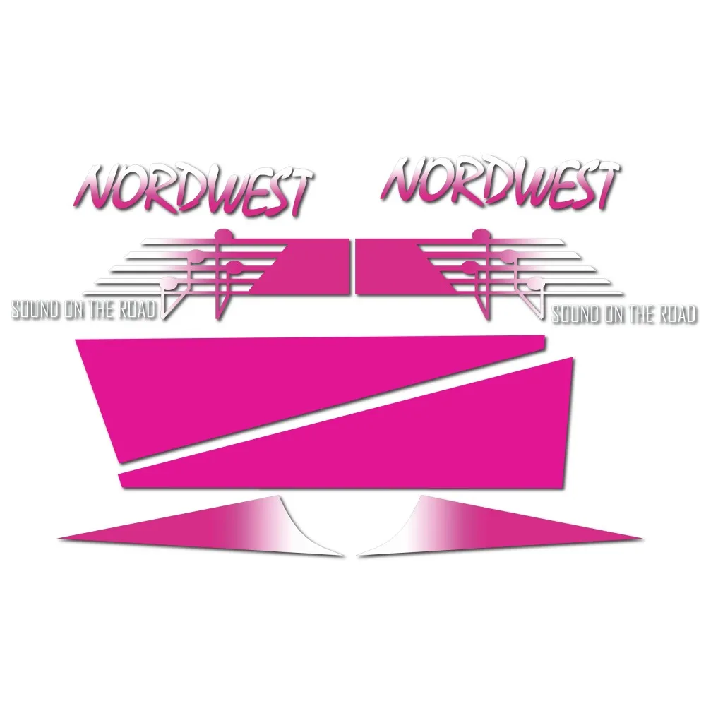 SuperMotard Classic Motorbike compatible stickers  kit Pink GILERA NORDWEST 600