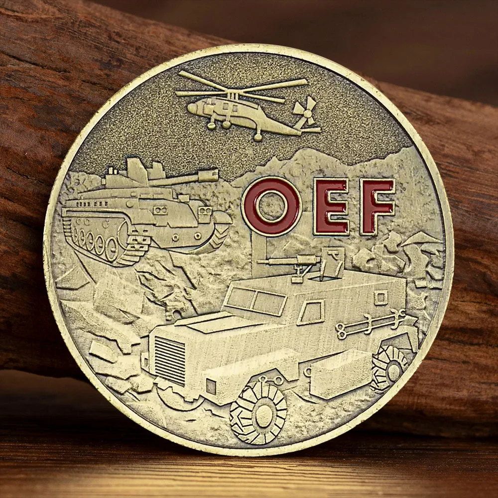 US Afghanistan War Combat Veteran Operation Enduring Freedom Challenge Coin OEF Collectible Commemorative Coins