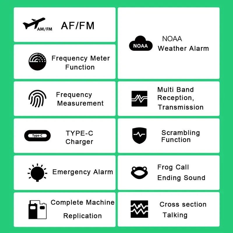 Quansheng UV-K6 Walkie Talkie 5W Air Band Radio Tyep C Charge UHF VHF DTMF FM Scrambler NOAA Draadloze Frequentie Tweeweg CB Radio