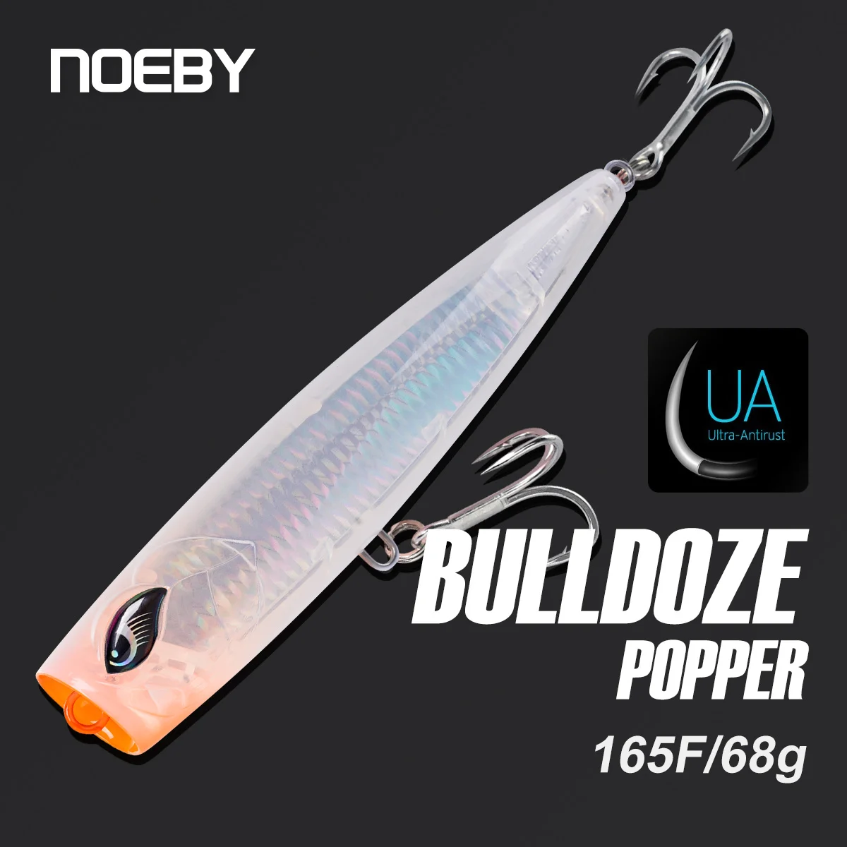 

Noeby Bulldoze Popper Fishing Lure 165mm 68g Floating Popper Walking The Dog Surface Wobbler Artificial Hard Bait Stick Baits