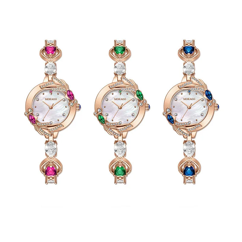 AL-176 Ювелирный браслет с кристаллами High Koi, инкрустированный бриллиантами, высококачественные легкие роскошные кварцевые водонепроницаемые часы для женщин