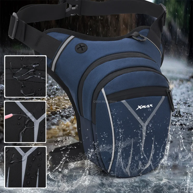 For YAMAHA XMAX X-MAX 125 250 300 400 Motorcycle Waterproof Drop Waist Leg Bag Thigh Belt Hip Bum Military Tactical Travel