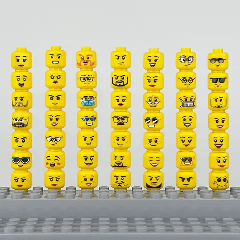 मिनी एक्शन फिगर सिर चेहरे हंसी रोना प्यारा चेहरे का भाव हंसी प्यारा मिनीफिग्स बिल्डिंग ब्लॉक ईंटें लड़कों के लिए खिलौने 8 best sales लेगो सिर - №6