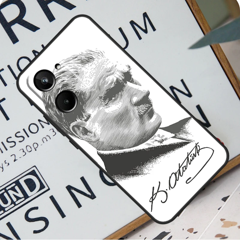 Mustafa Kemal Ataturk For Realme C55 C53 C67 GT Neo 5 6 9 10 11 12 Pro Plus C11 C25 C21Y C30 C31 C33 C35 C51 Case