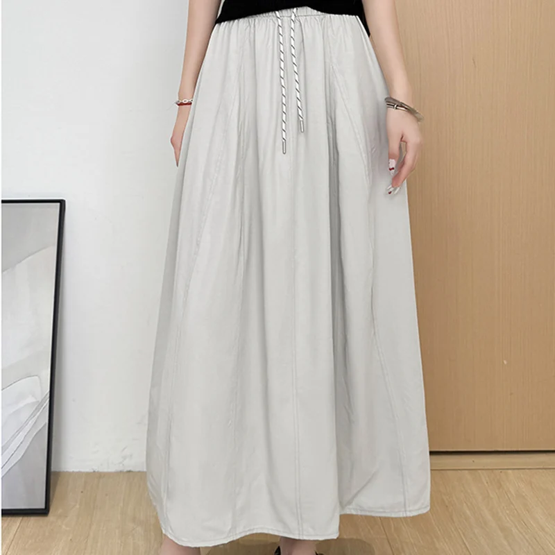 Summer Women's Skirts Korean Style A-line Cargo Skirts for Women High Waist Loose Oversize Skirts Female Casual Y2k Streetwear