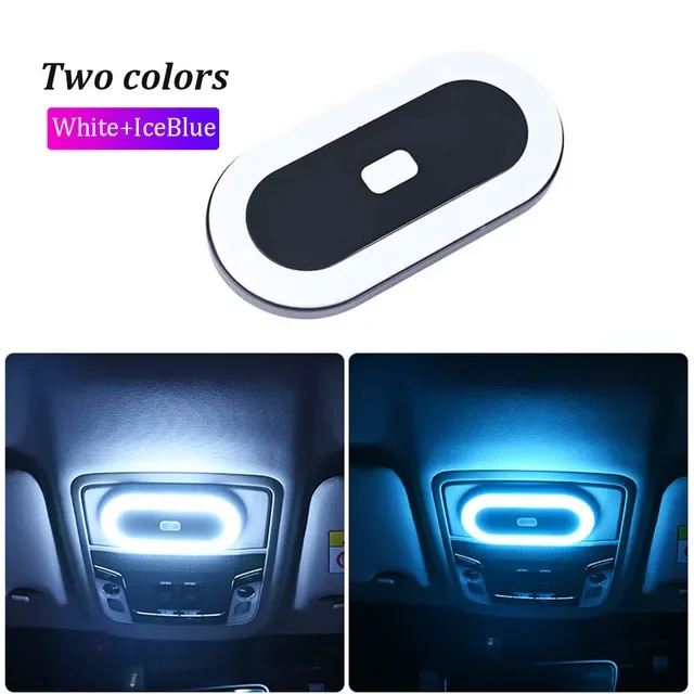 Auto Interieur Licht Usb Oplaadbare Magnetische Leeslampjes Lichtgewicht Auto Led Ambiance Licht Met Dubbele Kleuren Voor Lezen
