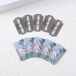 Lâmina de barbear de aço inoxidável, raspador de limpeza sem ferrugem, barbeadores de cabeça compactos e portáteis, homens e casa, 5 PCs, 10PCs