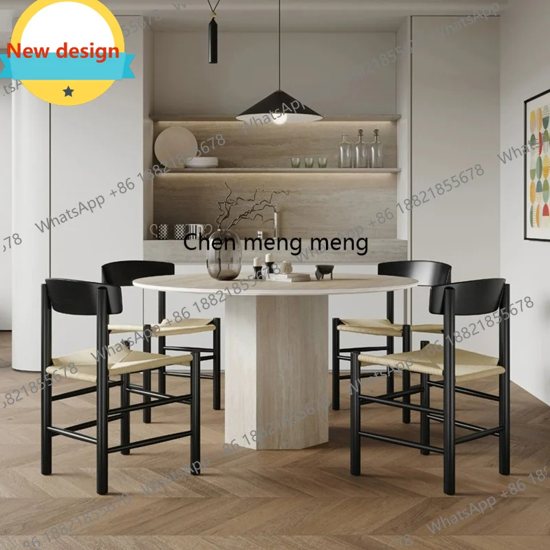 

D80 Nordic Creative Dining Tables Modern Minimalist Dining Room Kitchen Rock Slab Dining Table Designer High-End Home Furniture