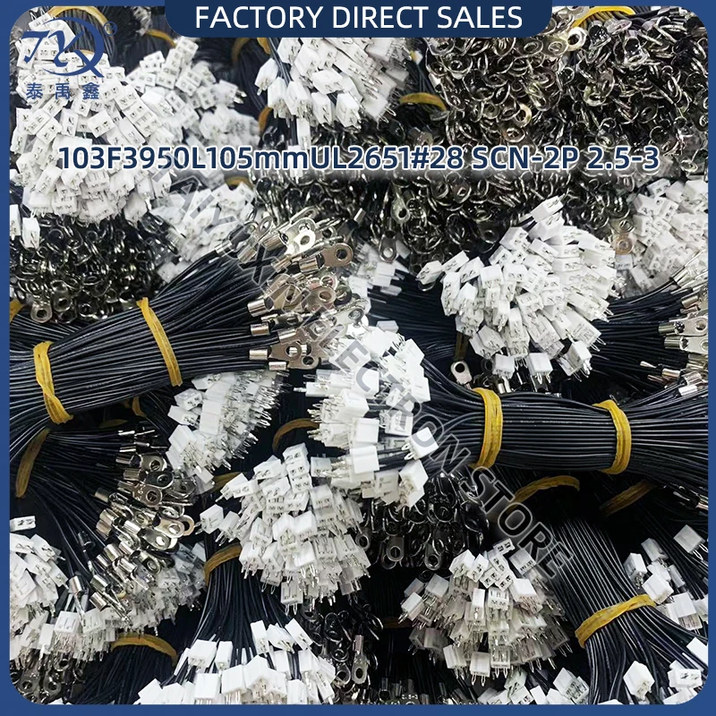 Customized 6-6 M6 4413#26 103F3435L1000XH-6P Temperature Sensor Three-wire in one High temperature resistant