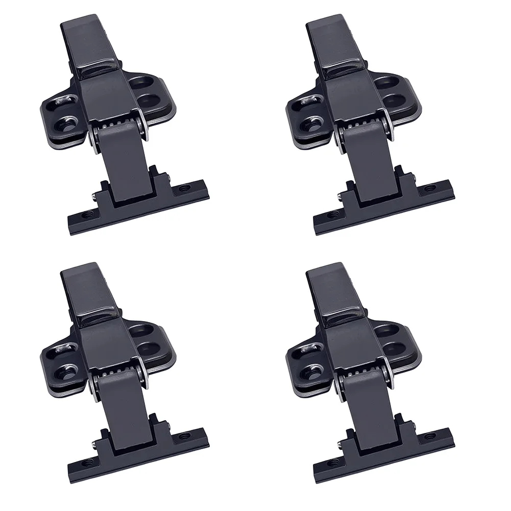 Aluminum Frame Hinge No Drill Glass Hinge Built In Damping Mechanism Smooth Silent Closing Robust Matte Black Finish