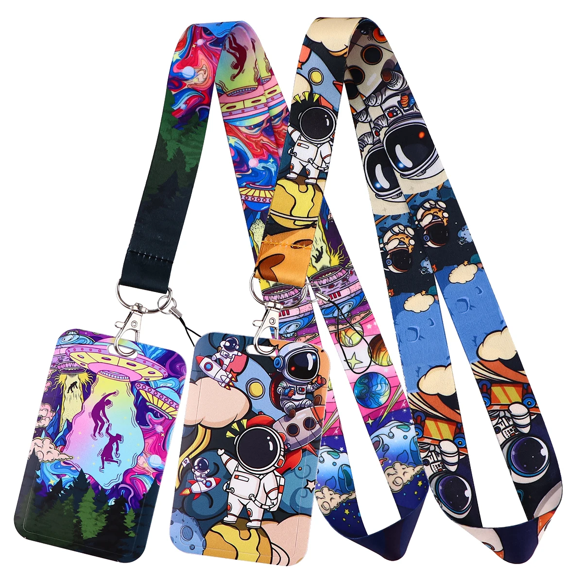 

Astronauts Neck Strap Lanyard for Key ID Card Gym Phone Charm Strap USB Badge Holder DIY Hang Rope Keyring Accessories Gifts