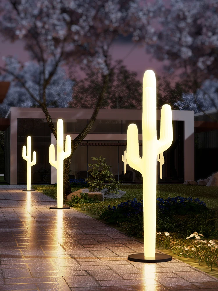 

Наружный торшер Вилла Терраса Сад Газон Свет Дизайнерский солнечный водонепроницаемый кактус Пейзаж Сад Свет