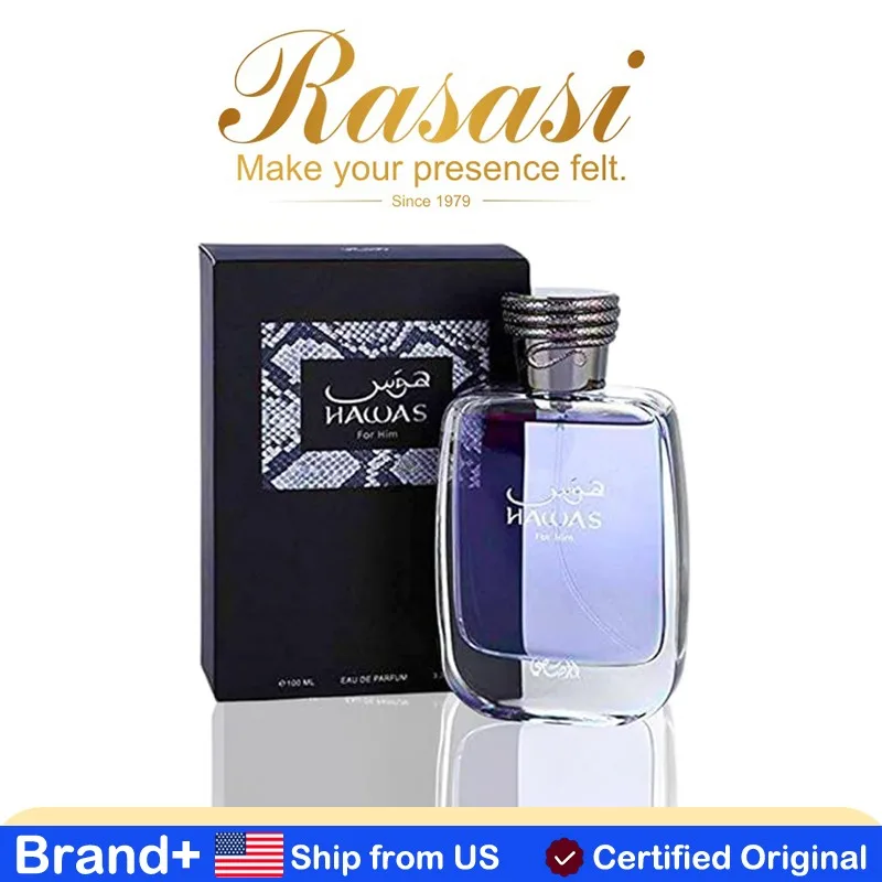 RASASI Hawas for Men Eau De Parfum Spray 100ML Long Lasting Arabian Perfume Premium Perfume Cologne Natural Perfume Arabic