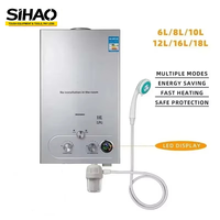 Sihao Propane LPG Hot Water Heater Gas Stainless Steel Tankless Propane Gas LPG Boiler Home Appliance 6L-18L Water Heater