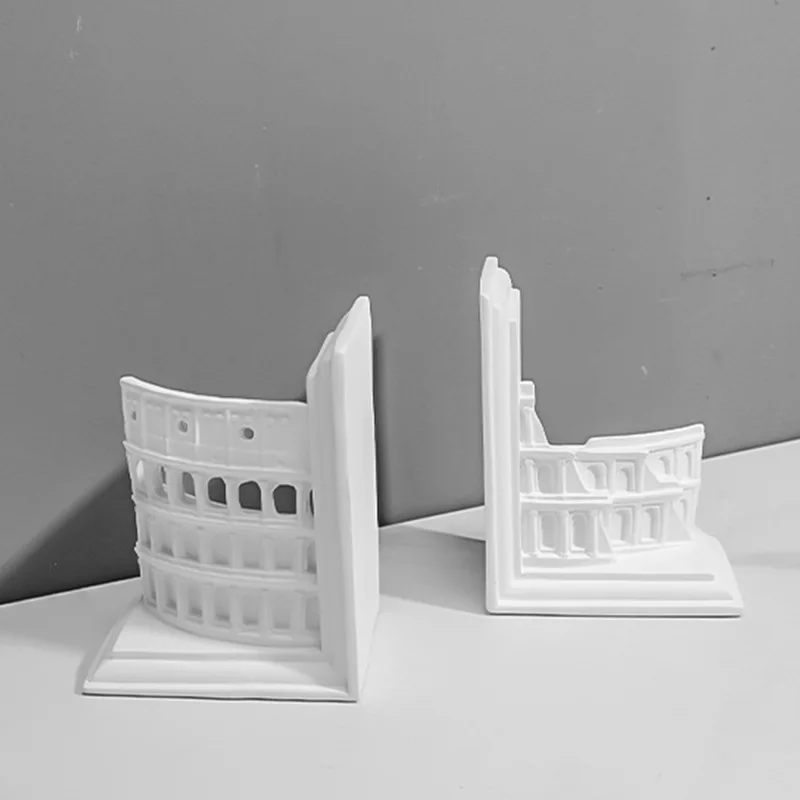 Simple art Roman wall book by book file, living room study desk bookcase soft decoration