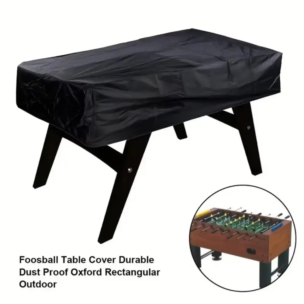 

210D Oxford Cloth Football Table Cover Black Dustproof Game Table Shield Durable Rectangular Furniture Protection Case Indoor