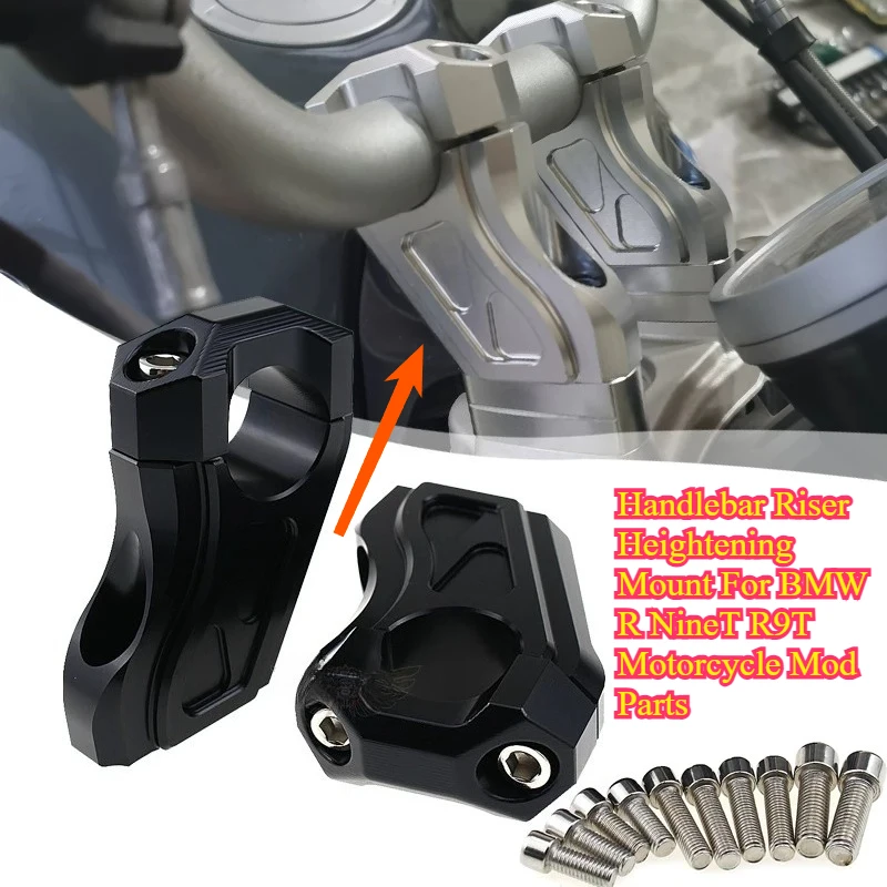 Motorcycle Handlebar Riser Spacer Heightening Mount For BMW R NineT R9T Improve Riding Comfort Modified Accessories