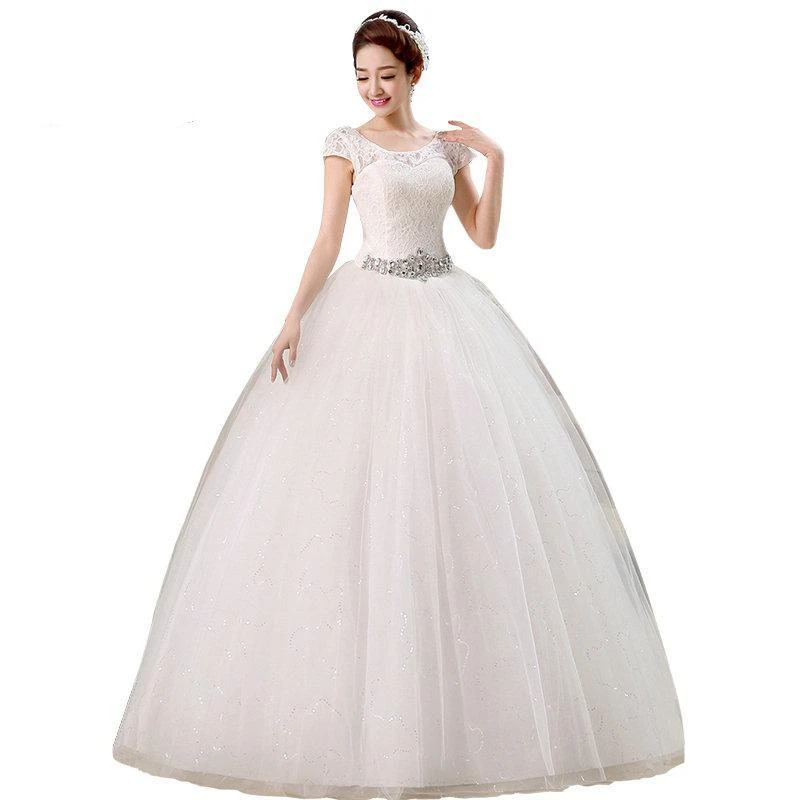 New Arrival Korean Style ivory Wedding Dresses White Romantic Wedding Gown Fashionable Bride Wedding Dress