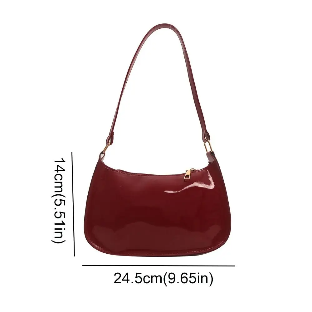 حقيبة كتف نسائية بتصميم جديد عصري من الجلد الفاخر بلون سادة حقيبة الإبط حقيبة يد صغيرة لطيفة وجميلة للسيدات