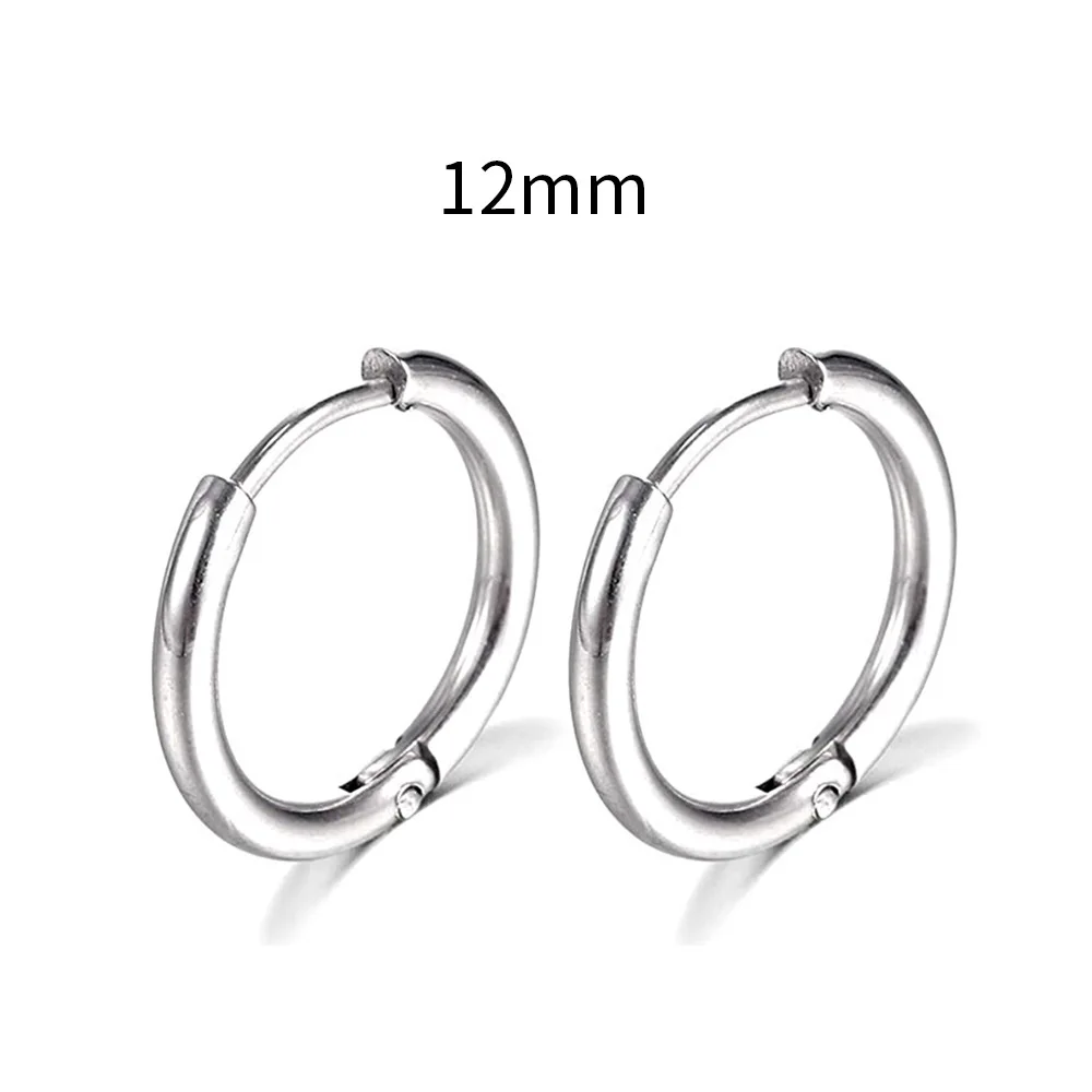 2022 neue Einfache Edelstahl Kleine Hoop Ohrringe für Frauen Männer Knorpel Ohr Piercing Schmuck Pendientes Hombre Mujer