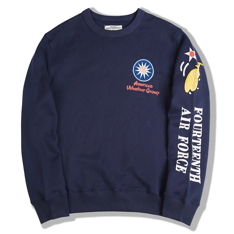 Men Sweatshirts Autumn And Winter Thicker Pullover The Flying Tigers With A Thick Terry Bottom Are Like A Tiger With Wings Print