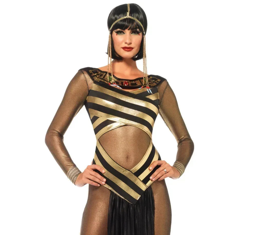 Oude Egyptische Godin Volwassen Vrouwen Cosplay Party Kostuum Halloween Sexy Cleopatra Prinses Gothic Outfit