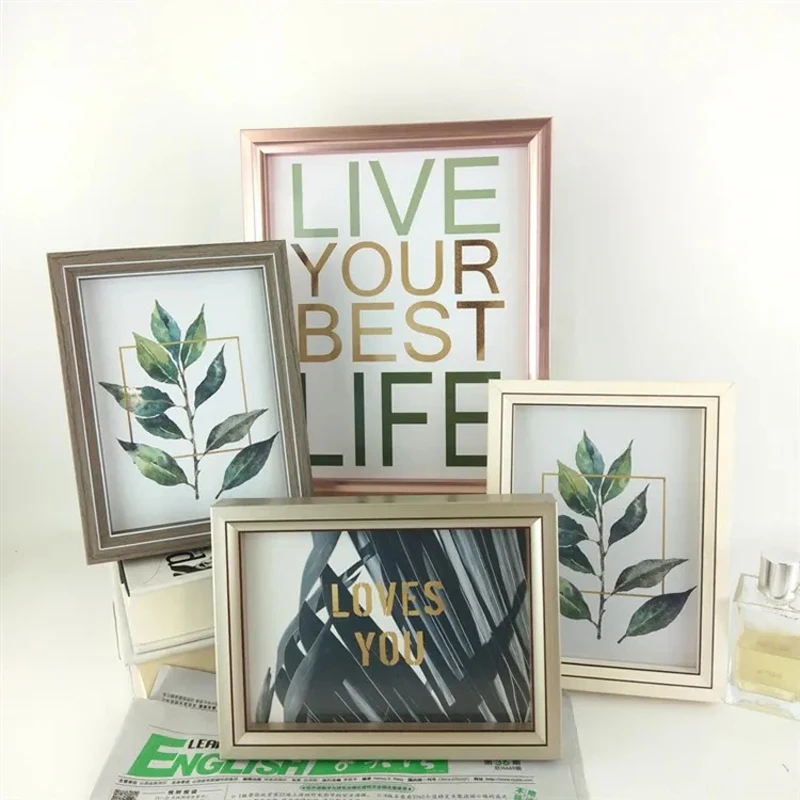 Nordic Simple Three-dimensional Wooden Photo Frame Wedding Commemorative Photo Study Living Room Bedroom Decorative Photo Frame