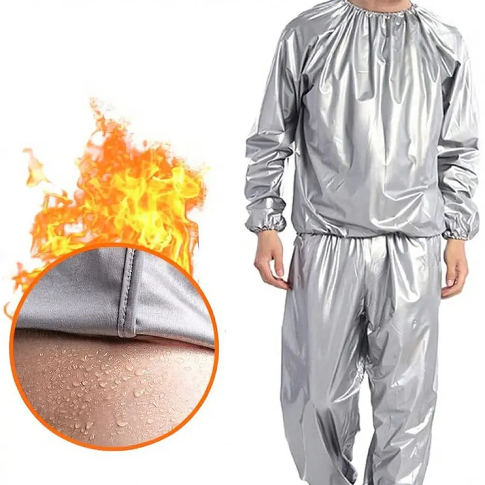 Quality Sauna Suit Fitness Sweat Promoting Set Unisex PVC Fabric Workout Apparel For Slimming Running Body Shaper