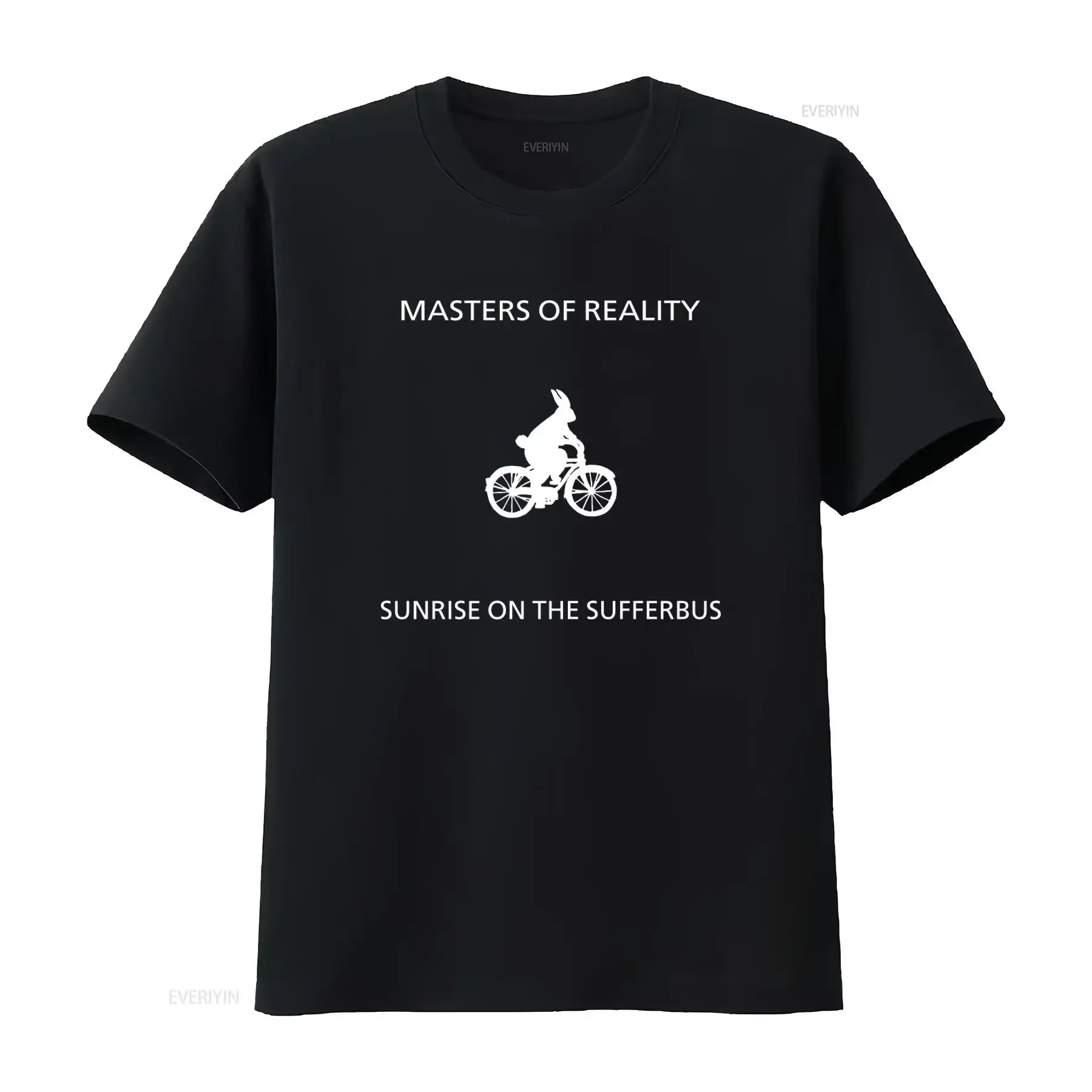 90s Masters of Reality Sunrise on the Sufferbus Vintage T Shirt Print Streetwear vintage Washed fashion Versatile Casual