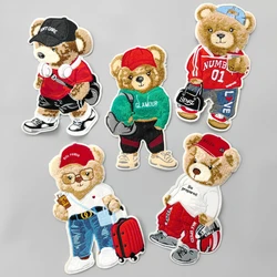 Wholesale Embroidery Chenille Letter Bear Patch,Bears Patches,cartoon Badges Appliques for Clothing,DIY Accessory WF2411191