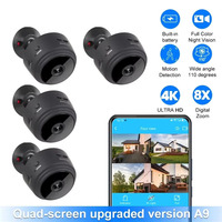 Mini Câmera de Vigilância Sem Fio, WiFi, Monitoramento de Proteção de Segurança, Monitor Remoto, Filmadoras, Vídeo, Smart Home,