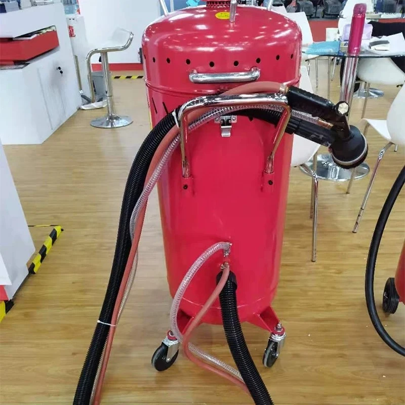 28 Gallons automatic recycling sandblasting machine, rust and oil removal sandblasting machine SB-28 1200W