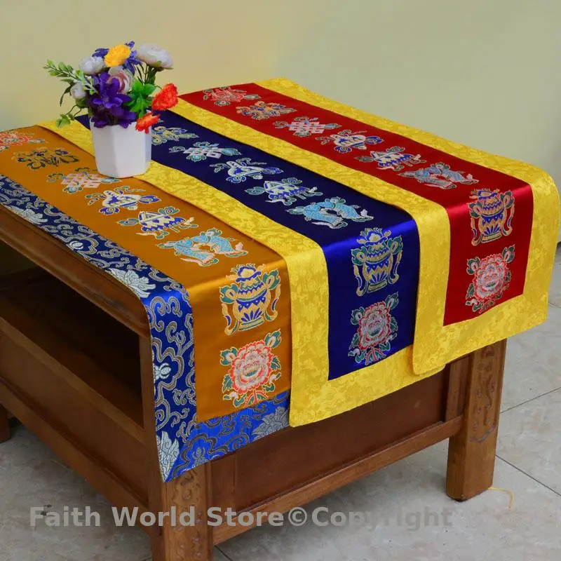 

Buddhism item Tibet home Temple decoration Auspicious symbols Worship Altar Buddha statue Table cloth mat Cushion tablecloth