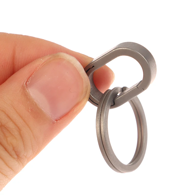 

Titanium Alloy Mini Key Ring Connection Buckle Universal Joint Auxiliary Ring Connection Bayonet Ring Buckle Survival EDC Gear