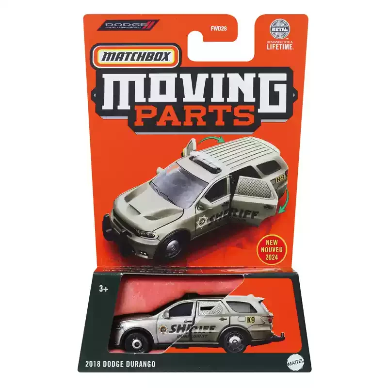 Piezas móviles originales para coche Matchbox Nouveu 2018 Dodge Durango Diecast 1/64 modelo de aleación vehículo juguetes de exhibición para niños presentes