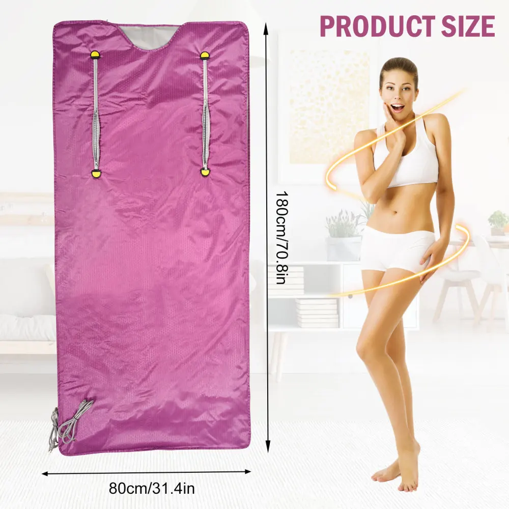 بطانية ساونا بأكمام، بطانية ساونا حرارية رقمية لتشكيل الجسم لفقدان الوزن واللياقة البدنية #5