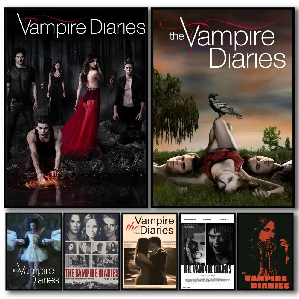 The Vampire Diaries Movie Painting Calligraphy Cotton Canvas Wall Art Poster Quality Decor Painting for Living Room Home Decor