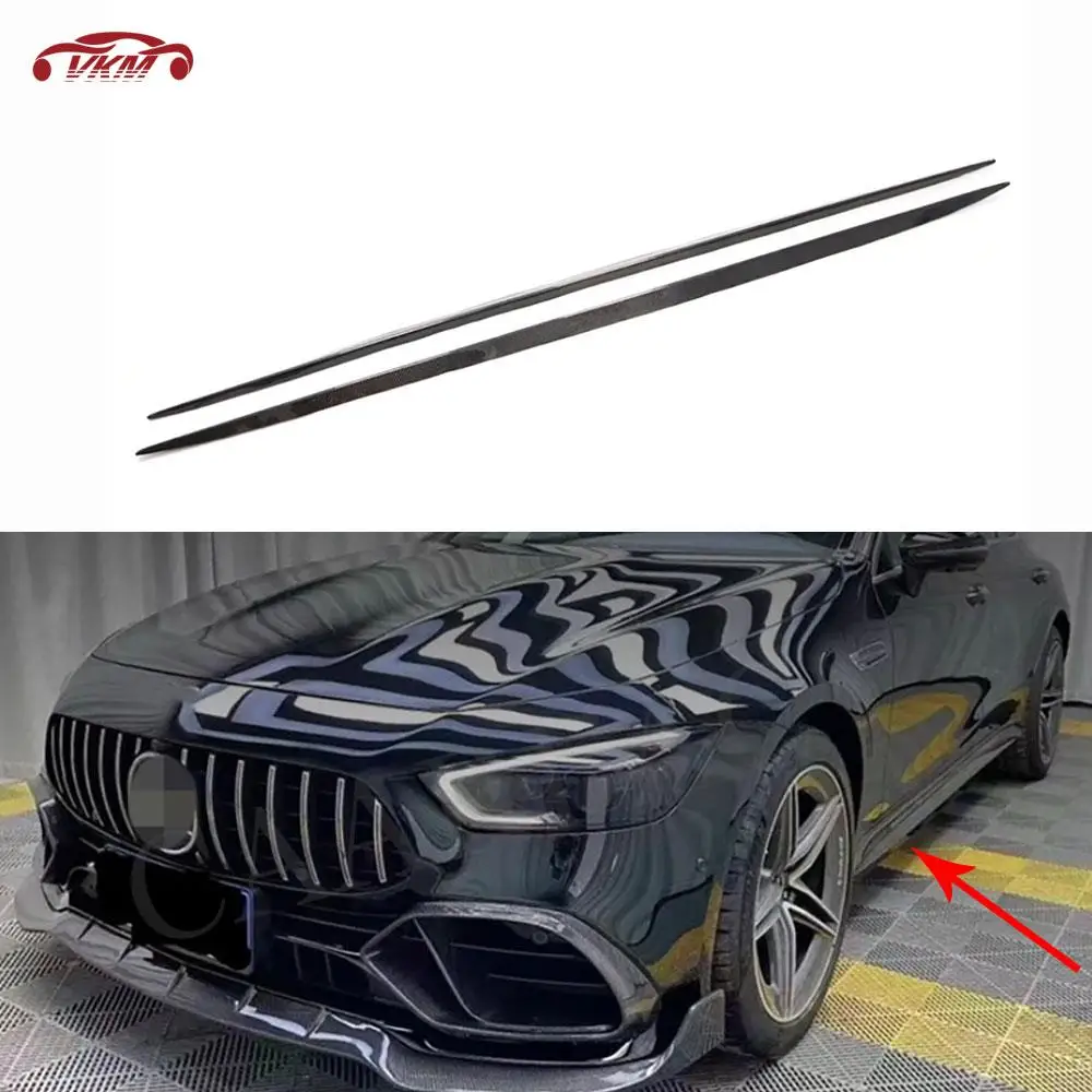 

Dry Carbon Fiber Side Skirts Bumper Extension For Benz AMG GT63 GT63S 4 Door 2019-2023 Accessories Body Panel Splitter Cover