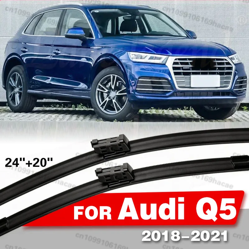 

For Audi Q5 2018-2021 Car Accessories Front Windscreen Wiper Blade Brushes Wipers 2021 2020 2019 2018 Accessories 24"+20"