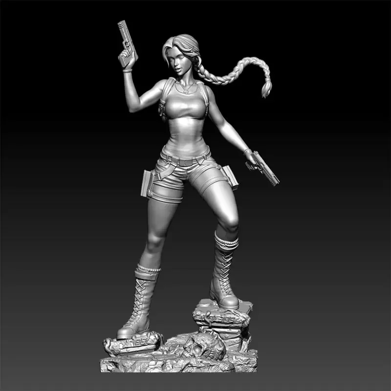 1/24 1/18 Kit de modelo de resina Explorer Girl Figura Escultura sem pintura pintada RW-1421