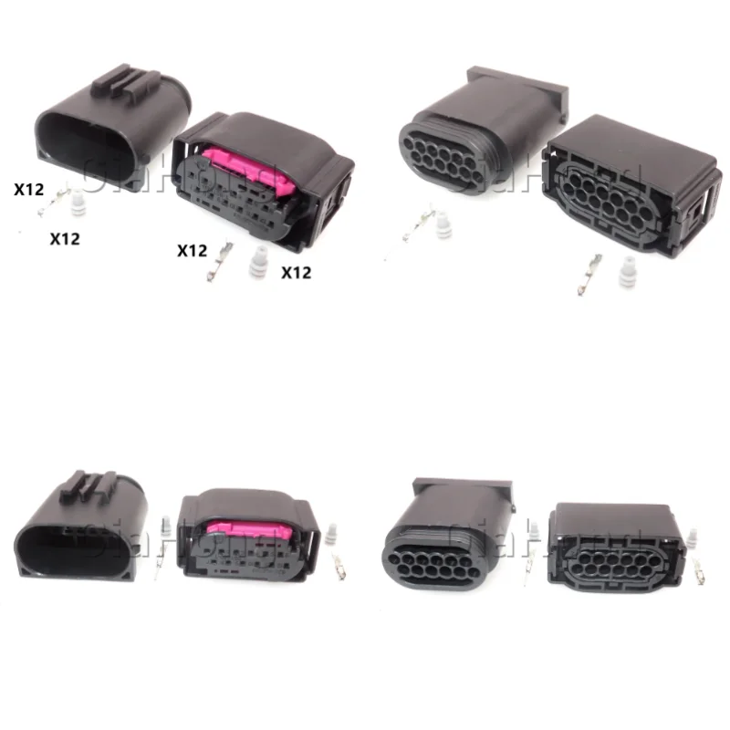 1 Set 12 Ways 1-967680-1AC Assembly Car Lane Change Auxiliary Wire Cable Socket 4E0972713 1534151-1 1534152-1 For BMW Porsche