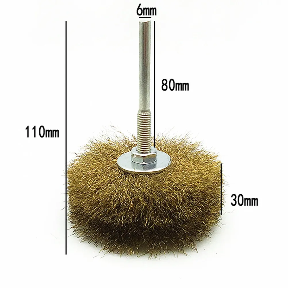 Steel Wire Polishing Abrasive Wheel Brush Drill Accessory for Rotary Tools Surface Cleaning Rust Removal Polishing