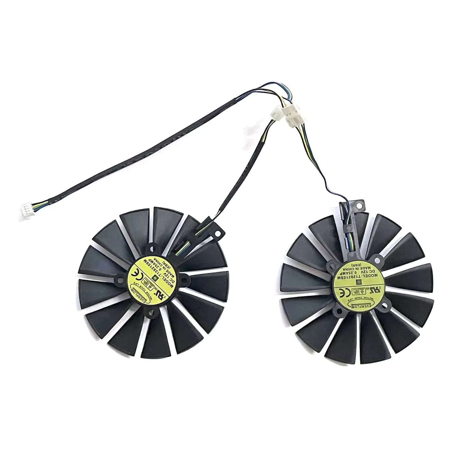 T129215SM PLD10010S12H DC12V 0.30A 4PIN graphics fan for ASUS ROG STITX GTX1050Ti 4G GTX 1050 2G